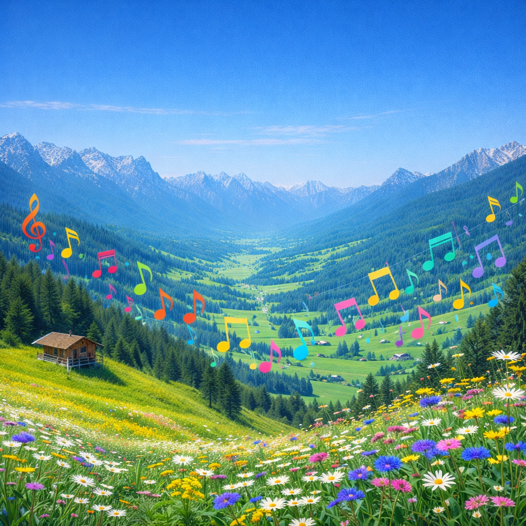 paysage printanier verdoyant avec fleurs et ciel clair paysage printanier verdoyant avec fleurs et ciel clair